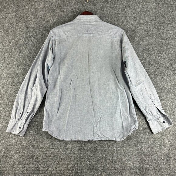 Colours Shirt Mens Medium Blue Chambray Organic Cotton Button Down Pocket - Picture 7 of 8